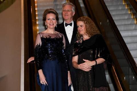 Queen Mathilde of Belgium, King Philippe - Filip of Belgium and Canada Governor General Julie Payette pictured during the Official Belgian concert in the evening of the second day of a state visit of the Belgian Royals to Canada in Ottawa, Canada, Tuesday 13 March 2018.  POOLxBENOITxDOPPAGNEx xFREDERICxSIERAKOWSKI 05312501