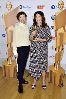 Meret Becker and Iris Berben at the photo session on the occasion of the nomination press conference for the German Film Prize 2018 at the Deutsche Kinemathek Berlin 14 03 2018 Foto:xN.xKubelkax xFuturexImage