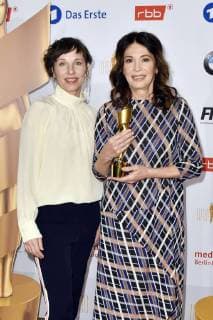 Meret Becker and Iris Berben at the photo session on the occasion of the nomination press conference for the German Film Prize 2018 at the Deutsche Kinemathek Berlin 14 03 2018 Foto:xN.xKubelkax xFuturexImage