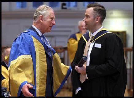 . 14 03 2018. London, United Kingdom. Royal College of Music Awards Ceremony. Britain s Prince Charles awards Nicholas McCarthy with Honorary Membership of the RCM at the Royal College of Music, during the college s annual awards ceremony in London, Wednesday, March 14, 2018. The Prince of Wales is President of the Royal College of Music. .  xImagesx xPoolx IIM-17247-0008