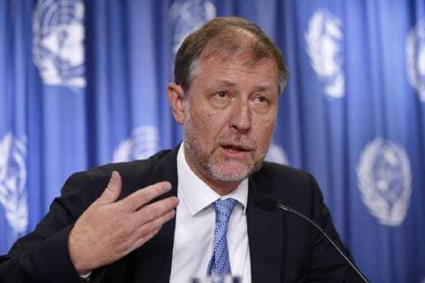 Representative of the UN s High Commissioner for Human Rights in Mexico Jan Jarab presents a report on strong elements regarding alleged torture of 34 arrested for the disappearance of the 43 Ayotzinapa students in Mexico City, Mexico, 15 March 2018. At least 34 tortured in investigation on Ayotzinapa case !ACHTUNG: NUR REDAKTIONELLE NUTZUNG!  Copyright: xJosexMendezx MEX01 20180315-636567390023440672
