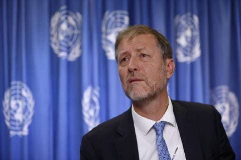 Representative of the UN s High Commissioner for Human Rights in Mexico Jan Jarab presents a report on strong elements regarding alleged torture of 34 arrested for the disappearance of the 43 Ayotzinapa students in Mexico City, Mexico, 15 March 2018. At least 34 tortured in investigation on Ayotzinapa case !ACHTUNG: NUR REDAKTIONELLE NUTZUNG!  Copyright: xJosexMendezx MEX02 20180315-636567390090520672