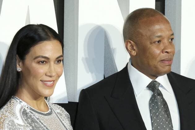 American rapper Dr Dre and his wife Nicole Young attend a special screening of The Defiant Ones at the Ritzy Picturehouse Brixton in London. MARCH 15th 2018  MESx18603