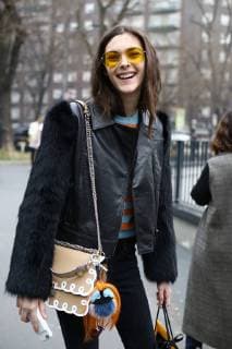 Model Vittoria Ceretti arriving at the Fendi runway show during Milan Fashion Week - Feb 23, 2017- MFW: Fall 2017 Street Style Day 2, Milan Italy  Copyright: xValentinaxRanierix h_00408820