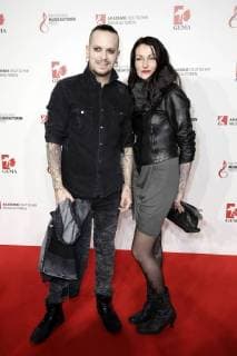 Chris Harms and Anja Mensch at the 10th German Music Author Award 2018 at the Hotel Ritz Carlton Berlin 15 03 2018 Foto:xS.xGabschx xFuturexImage