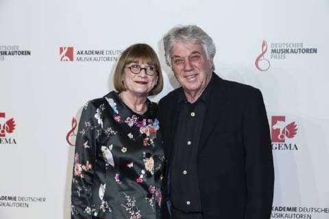Composer Rolf Zuckowski and his wife Monika Zuckowski at the Musikautorenpreis on 16 03 2018 in Berlin