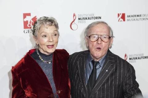 Musician Klaus Doldinger and his wife Inge Doldinger at the Musikautorenpreis on 16 03 2018 in Berlin