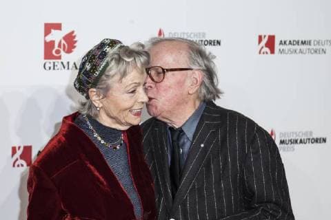 Musician Klaus Doldinger and his wife Inge Doldinger at the Musikautorenpreis on 16 03 2018 in Berlin