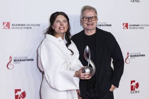 Prizewinner singer Balbina Jagielska and singer Herbert Groenemeyer at the 10 awarding of the music author prize on 16 03 2018 in Berlin