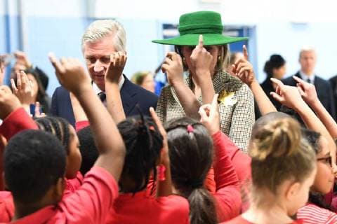 King Philippe - Filip of Belgium and Queen Mathilde of Belgium pictured during a visit to a project of the Montreal Canadiens Children s Foundation on the fifth day of a state visit of the Belgian Royals to Canada in Montreal, Canada, Friday 16 March 2018.  POOLxBENOITxDOPPAGNEx xFREDERICxSIERAKOWSKI 05314333