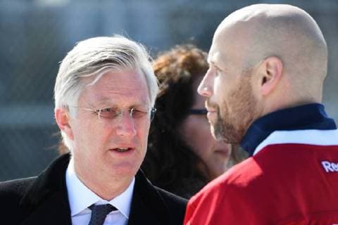 King Philippe - Filip of Belgium pictured during a visit to a project of the Montreal Canadiens Children s Foundation on the fifth day of a state visit of the Belgian Royals to Canada in Montreal, Canada, Friday 16 March 2018.  POOLxBENOITxDOPPAGNEx xFREDERICxSIERAKOWSKI 05314361