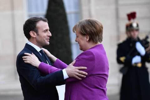 - Emmanuel Macron receives Angela Merkel - 16 03 2018 - France Paris - the President of the Republic, Emmanuel Macron received at the Elysee Palace the Chancellor of the Federal Republic of Germany, Angela Merkel on March 16, 2018.  JulienxMattiax xLexPictorium LePictorium_0175508