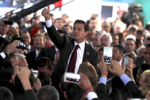 March 16, 2018 - CIUDAD DE MEXICO, Ceremony Ceremonia-Expropiacion Petrolera.- El Presidente de la Republica, Enrique Pena Nieto, preside este 16 de marzo 2018, la ceremonia del 80 Aniversario de la Expropiacion Petrolera. En las instalaciones de Pemex. Foto: Agencia EL UNIVERSAL Lucia Godinez MAR  - ZUMAu78_ 20180316_zaf_u78_053 Copyright: xLucoÂAxGodinezx