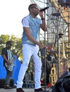 MIAMI, FL - MARCH 17: Trombone Shorty performs during the 13th Annual Jazz in the Gardens Music Festival-day1 at The Hard Rock Stadium on March 17, 2018 in Miami Gardens, Florida. Copyright: xmpi10 MediaPunchx