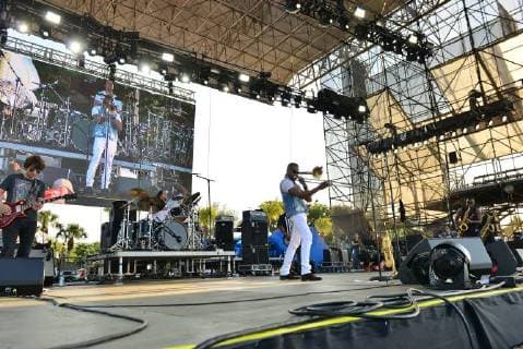 MIAMI, FL - MARCH 17: Trombone Shorty performs during the 13th Annual Jazz in the Gardens Music Festival-day1 at The Hard Rock Stadium on March 17, 2018 in Miami Gardens, Florida. Copyright: xmpi10 MediaPunchx