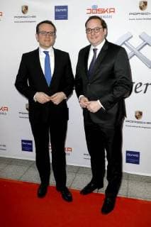 Thomas Kufen with his partner David Lüngen at the 13th presentation of the Steiger Awards in the Alte Kaue of the Hansemann Dortmund colliery 17 03 2018 Foto:xC.xHardtx xFuturexImage