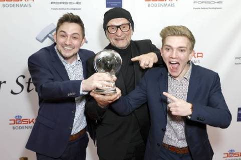 Thomas Danninger and Markus Danninger two-tone with Titus Dittmann at the 13th Steiger Awards ceremony in the Alte Kaue of the Hansemann Dortmund colliery 17 03 2018 Foto:xC.xHardtx xFuturexImage