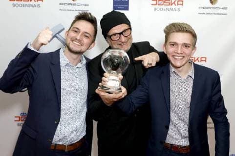 Thomas Danninger and Markus Danninger two-tone with Titus Dittmann at the 13th Steiger Awards ceremony in the Alte Kaue of the Hansemann Dortmund colliery 17 03 2018 Foto:xC.xHardtx xFuturexImage