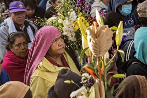 March 18, 2018 - San Miguel De Allende, Guanajuato, Mexico - Catholic faithful follow the Our Lord of the Column procession marking the start of Holy Week March 18, 2018 in San Miguel de Allende, Mexico. Holy week lasts two weeks in the festival central Mexican town. San Miguel De Allende Mexico - ZUMAe02_ 20180318_zaf_e02_007 Copyright: xRichardxEllisx