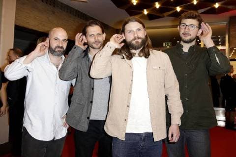 The group Mighty Oaks with Ian Hooper Claudio Donzelli Craig Saunders and Kid Decker at the award ceremony of the 16 German Hoerfilmpreis on 20 03 2018 in Berlin German Hoerfilmpreis 2018 in Berlin