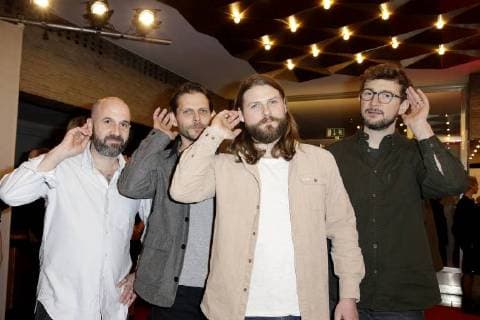 The group Mighty Oaks with Ian Hooper Claudio Donzelli Craig Saunders and Kid Decker at the award ceremony of the 16 German Hoerfilmpreis on 20 03 2018 in Berlin German Hoerfilmpreis 2018 in Berlin