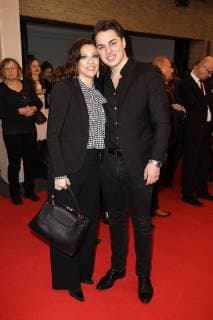 Alice Brauner and her son David Zechbauer at the award ceremony of the 16 German Hoerfilmpreis on 20 03 2018 in Berlin German Hoerfilmpreis 2018 in Berlin
