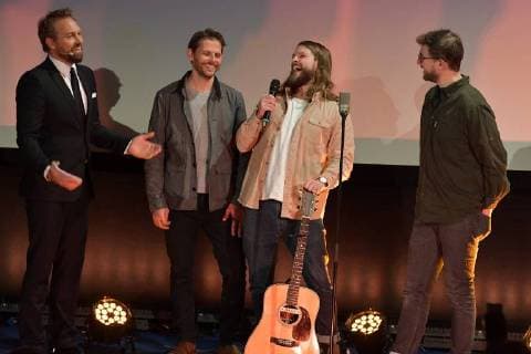 Mighty Oaks Craig Sauders Ian Hopper Frontsaenger Claudio Donzelli at the 16 German Hoerfilmpreis at Kino International in Berlin on 20 03 2018