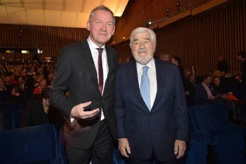 Lutz Marmor NDR Artistic Director Mario Adorf at the 16 German Hoerfilmpreis at Kino International in Berlin on 20 03 2018