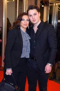 Alice Brauner with son David Zechbauer Deutscher Hoerfilmpreis 2018 at Kino International in Berlin on 20 03 2018