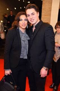 Alice Brauner with son David Zechbauer Deutscher Hoerfilmpreis 2018 at Kino International in Berlin on 20 03 2018