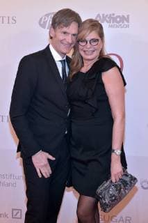 Maren Gilzer with friend Harry Kuhlmann at the 16 German Hoerfilmpreis at Kino International in Berlin on 20 03 2018