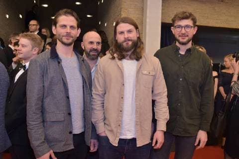 Mighty Oaks Craig Sauders Ian Hopper Frontsaenger Claudio Donzelli at the 16 German Hoerfilmpreis at Kino International in Berlin on 20 03 2018
