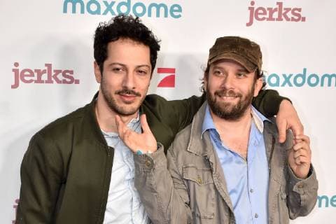 Fahri Yardim and Christian Ulmen at the premiere of the 2 season of Jerks Maxdome ProSieben on 21 03 2018 in Berlin Series Jerks celebrates the premiere of the 2 season in Berlin 2018