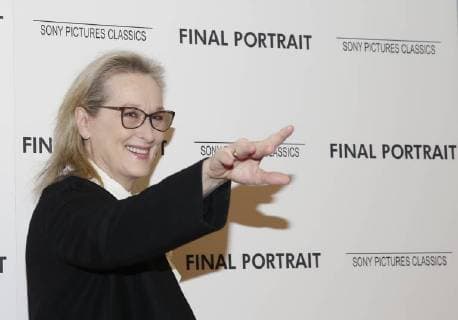 Bilder des Tages Meryl Streep arrives on the red carpet at the Final Portrait New York Screening at the Guggenheim Museum on March 22, 2018 in New York City.  NYP20180322142 JOHNxANGELILLO