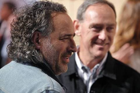 The president of the multinational Levi s, James Curleigh (L) and the president for America Roy Bagattini (R) pose during the opening of a Levi s store in Mexico City, Mexico, on 22 March 2018. INAUGURATION OF LEVIS STORE IN MEXICO CITY !ACHTUNG: NUR REDAKTIONELLE NUTZUNG!  Copyright: xJoséxMéndezx MEX01 20180323-636573822286099993