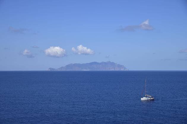 Sailboat in front of Marettimo Island Egadi Islands Italy Europe Copyright: imageBROKER/RenatoxBordoni iblrbo04645914.jpg