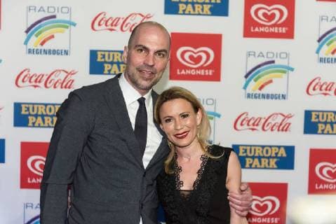 Rust Anahita Rehbein with friend Joerg Echtermann Radio Rainbow Award 2018 Radio Prize Red Carpet 23 03 2018 Copyright: xEibner-Pressefoto SaschaxWaltherx EP_swa