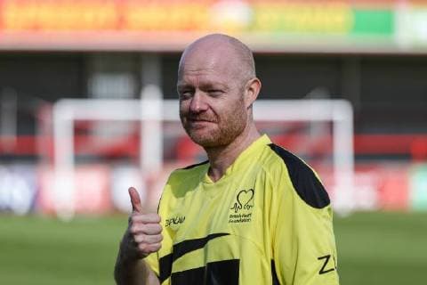 Jake Wood during the Celebrity Charity Football Match hosted by Sellebrity Soccer for the Benjamin Lewis Charity Cub at the Abbey Business Stadium, Cheltenham, England on 25 March 2018. Copyright: xDavidxHornx PMI-1918