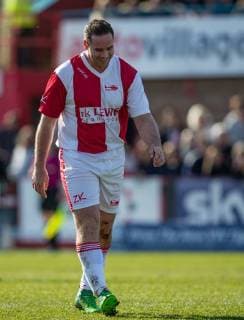 Kieran Hayler during the Sellebrity Soccer Benjamin Lewis Charity Cup Celebrity Football Match for Midland Air Ambulance & British Heart Foundation at the LCI Rail Stadium, Cheltenham, England on 25 March 2018. Copyright: xAndyxRowlandx PMI-1919