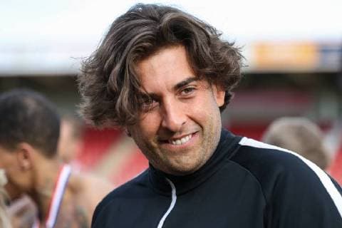 James Argent during the Celebrity Charity Football Match hosted by Sellebrity Soccer for the Benjamin Lewis Charity Cub at the Abbey Business Stadium, Cheltenham, England on 25 March 2018. Copyright: xDavidxHornx PMI-1918