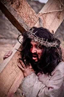 March 30, 2018 - March 30, 2018 Tlalnepantla, State of Mexico. In the community of Tlayacampa took place the commemoration of the Way of the Cross that refers to the different stages or moments lived by Jesus from the moment he was apprehended until his crucifixion and burial. William Barcenas interpreted Jesus. PHOTO: OMAR LOPEZ - ZUMAl109 20180330_zap_l109_019 Copyright: xOmarxLopezx