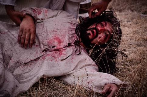 March 30, 2018 - March 30, 2018 Tlalnepantla, State of Mexico. In the community of Tlayacampa took place the commemoration of the Way of the Cross that refers to the different stages or moments lived by Jesus from the moment he was apprehended until his crucifixion and burial. William Barcenas interpreted Jesus. PHOTO: OMAR LOPEZ - ZUMAl109 20180330_zap_l109_020 Copyright: xOmarxLopezx