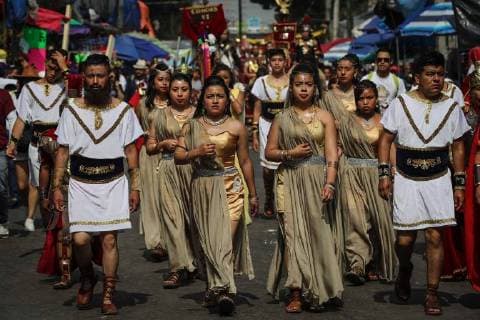 March 30, 2018 - CIUDAD DE MEXICO, Religion Religion-Viacrucis CDMX.- Aspectos de la 175 representacion de la Pasion de Cristo este viernes 30 de marzo 2018, en la delegacion Iztapalapa. Foto: Agencia EL UNIVERSAL Juan Carlos Reyes MAR  - ZUMAu78_ 20180330_zaf_u78_059 Copyright: xJuancarlosreyesgx