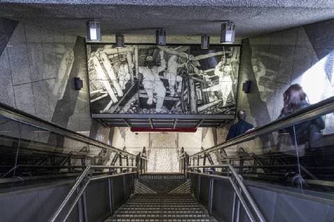 Subway station near the former mine Consolidation Gelsenkirchen Bismarck