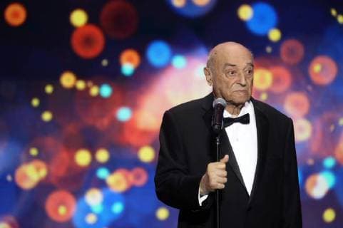 MOSCOW REGION, RUSSIA â€“ APRIL 1, 2018: Actor Vladimir Etush, the winner of a special prize Honour and Dignity , at the 31st Nika Film Award Ceremony, at the Vegas City Hall. Vyacheslav Prokofyev TASS  TS07A33B
