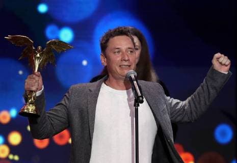 MOSCOW REGION, RUSSIA â€“ APRIL 1, 2018: Actor Alexander Yatsenko accepts the Best Actor award for Boris Khlebnikov s film Arrhythmia at the 31st Nika Film Award Ceremony, at the Vegas City Hall. Vyacheslav Prokofyev TASS  TS07A363