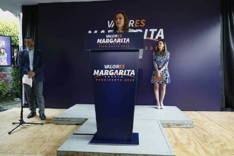 April 2, 2018 - EUM20180402POL03.JPG.CIUDAD DE MEXICO, Elections Elecciones Zavala.- La manana de este lunes 2 de abril de 2018, Margarita Zavala, candidata independiente a la Presidencia dela Republica, realiza una conferencia de prensa en su casa de campana en la Ciudad de Mexico. Foto: Agencia EL UNIVERSAL Yadin Xolalpa RDB.  - ZUMAu78_ 20180402_zaf_u78_009 Copyright: xYadinxXolalpaxElxUniversalx