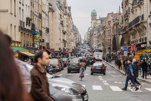 27 01 2018 Paris France GER View of a main street in central Paris