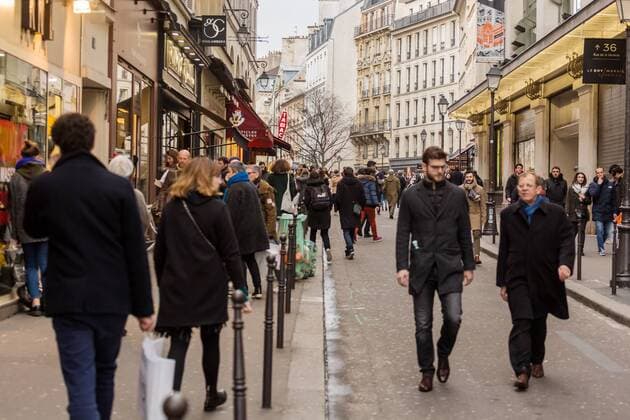 27 01 2018 Paris France GER Shopping street in the center of Paris