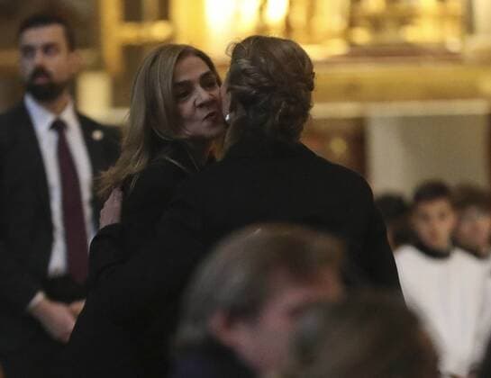 03-04-2018 Spain Princess Elena and Princess Cristina during the commemorative mass in honor of Don Juan, count of Barcelona, and (grand)father of the 2 kings at El Escorial monastery in Madrid. No Spain  Copyright: xPPE xTHORTONx